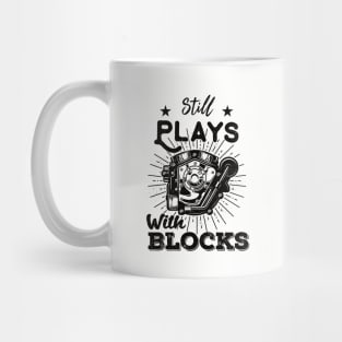 still plays with blocks vintage retro racing cars funny mechanic Mug